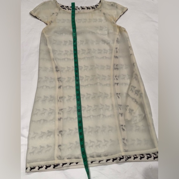 Club Monaco Jami Horse Print Black and Cream Dress with pockets Size 8 - Picture 11 of 14